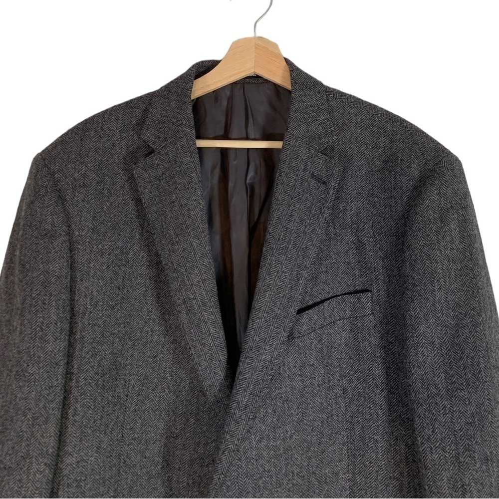 Ralph Lauren Black Label Soft Tailored Slim Fit Wool Blazer Size 48R Grey - Picture 3 of 11